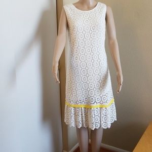CREMIEUX Floral Crochet Eyelet Dress